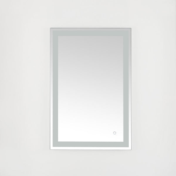 Safavieh Hyatt, 24 Inch, Silver/White, Aluminum Led Mirror  Silver  / White Metal LMR1000A