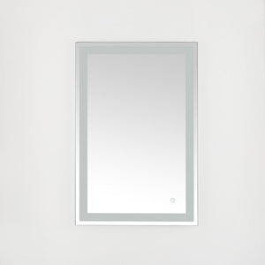 Safavieh Hyatt, 24 Inch, Silver/White, Aluminum Led Mirror  Silver  / White Metal LMR1000A