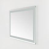 Safavieh Hyatt, 24 Inch, Silver/White, Aluminum Led Mirror  Silver  / White Metal LMR1000A