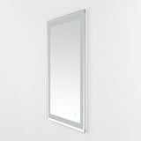 Safavieh Hyatt, 24 Inch, Silver/White, Aluminum Led Mirror  Silver  / White Metal LMR1000A