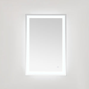 Safavieh Hyatt, 24 Inch, Silver/White, Aluminum Led Mirror  Silver  / White Metal LMR1000A