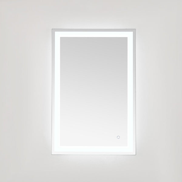 Safavieh Hyatt, 24 Inch, Silver/White, Aluminum Led Mirror  Silver  / White Metal LMR1000A