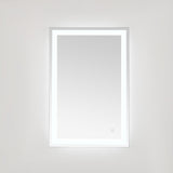 Safavieh Hyatt, 24 Inch, Silver/White, Aluminum Led Mirror  Silver  / White Metal LMR1000A