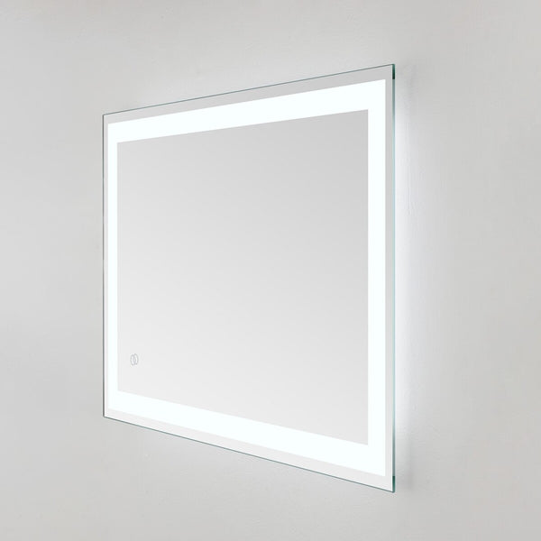 Safavieh Hyatt, 24 Inch, Silver/White, Aluminum Led Mirror  Silver  / White Metal LMR1000A