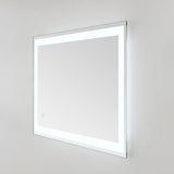 Safavieh Hyatt, 24 Inch, Silver/White, Aluminum Led Mirror  Silver  / White Metal LMR1000A