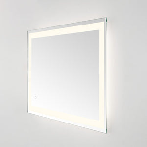 Safavieh Hyatt, 24 Inch, Silver/White, Aluminum Led Mirror  Silver  / White Metal LMR1000A