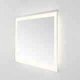 Safavieh Hyatt, 24 Inch, Silver/White, Aluminum Led Mirror  Silver  / White Metal LMR1000A