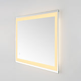 Safavieh Hyatt, 24 Inch, Silver/White, Aluminum Led Mirror  Silver  / White Metal LMR1000A