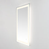 Safavieh Hyatt, 24 Inch, Silver/White, Aluminum Led Mirror  Silver  / White Metal LMR1000A