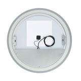 Safavieh Caspar, 30 Inch, Silver/White, Aluminum Led Mirror  Silver  / White Metal LMR1001A