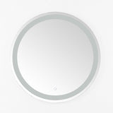 Caspar, 30 Inch, Silver/White, Aluminum Led Mirror