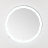 Safavieh Caspar, 30 Inch, Silver/White, Aluminum Led Mirror  Silver  / White Metal LMR1001A