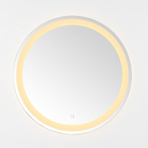 Safavieh Caspar, 30 Inch, Silver/White, Aluminum Led Mirror  Silver  / White Metal LMR1001A