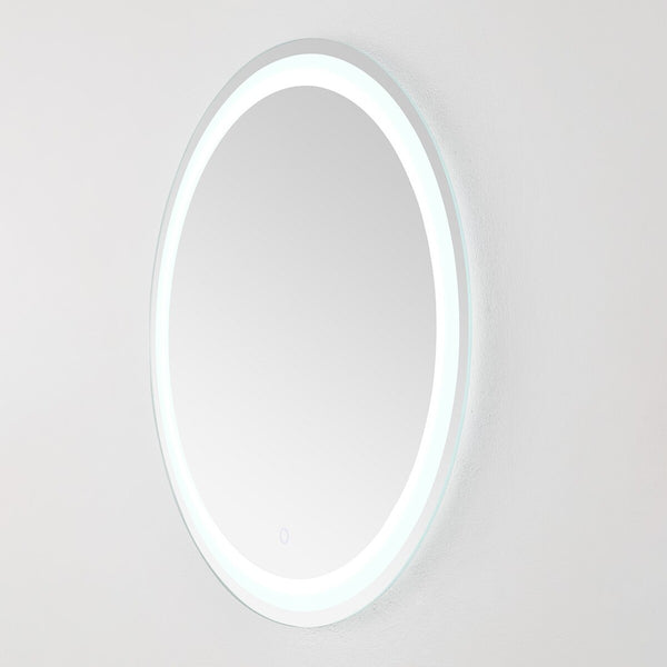 Safavieh Caspar, 30 Inch, Silver/White, Aluminum Led Mirror  Silver  / White Metal LMR1001A