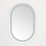 Safavieh Crosby, 24 Inch, Silver/White, Aluminum Led Mirror  Silver  / White Metal LMR1002A