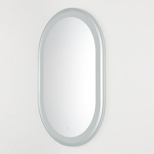 Safavieh Crosby, 24 Inch, Silver/White, Aluminum Led Mirror  Silver  / White Metal LMR1002A