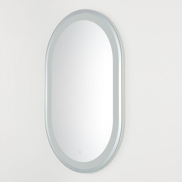 Safavieh Crosby, 24 Inch, Silver/White, Aluminum Led Mirror  Silver  / White Metal LMR1002A