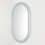 Safavieh Crosby, 24 Inch, Silver/White, Aluminum Led Mirror  Silver  / White Metal LMR1002A