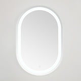 Safavieh Crosby, 24 Inch, Silver/White, Aluminum Led Mirror  Silver  / White Metal LMR1002A