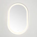 Safavieh Crosby, 24 Inch, Silver/White, Aluminum Led Mirror  Silver  / White Metal LMR1002A