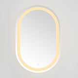 Safavieh Crosby, 24 Inch, Silver/White, Aluminum Led Mirror  Silver  / White Metal LMR1002A