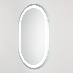 Safavieh Crosby, 24 Inch, Silver/White, Aluminum Led Mirror  Silver  / White Metal LMR1002A
