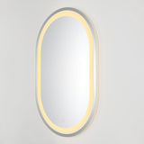 Safavieh Crosby, 24 Inch, Silver/White, Aluminum Led Mirror  Silver  / White Metal LMR1002A