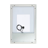 Safavieh Houston, 24 Inch, Silver/White, Aluminum Led Mirror  Silver  / White Metal LMR1003A