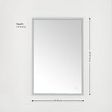 Safavieh Houston, 24 Inch, Silver/White, Aluminum Led Mirror  Silver  / White Metal LMR1003A