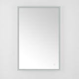 Safavieh Houston, 24 Inch, Silver/White, Aluminum Led Mirror  Silver  / White Metal LMR1003A