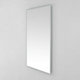 Safavieh Houston, 24 Inch, Silver/White, Aluminum Led Mirror  Silver  / White Metal LMR1003A