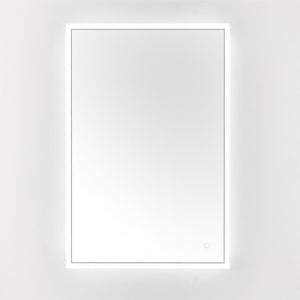 Safavieh Houston, 24 Inch, Silver/White, Aluminum Led Mirror  Silver  / White Metal LMR1003A