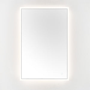 Safavieh Houston, 24 Inch, Silver/White, Aluminum Led Mirror  Silver  / White Metal LMR1003A