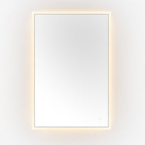 Safavieh Houston, 24 Inch, Silver/White, Aluminum Led Mirror  Silver  / White Metal LMR1003A