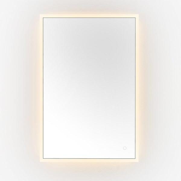 Safavieh Houston, 24 Inch, Silver/White, Aluminum Led Mirror  Silver  / White Metal LMR1003A
