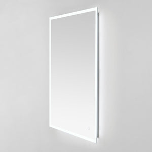Safavieh Houston, 24 Inch, Silver/White, Aluminum Led Mirror  Silver  / White Metal LMR1003A