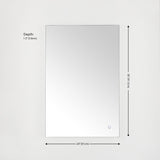 Safavieh Jed, 24 Inch, Silver, Aluminum Led Mirror  Silver  Metal LMR1006A