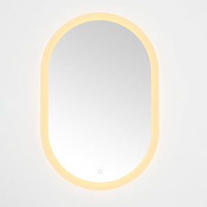 Safavieh Wes, 24 Inch, Silver/White, Aluminum Led Mirror  Silver  / White Metal LMR1009A