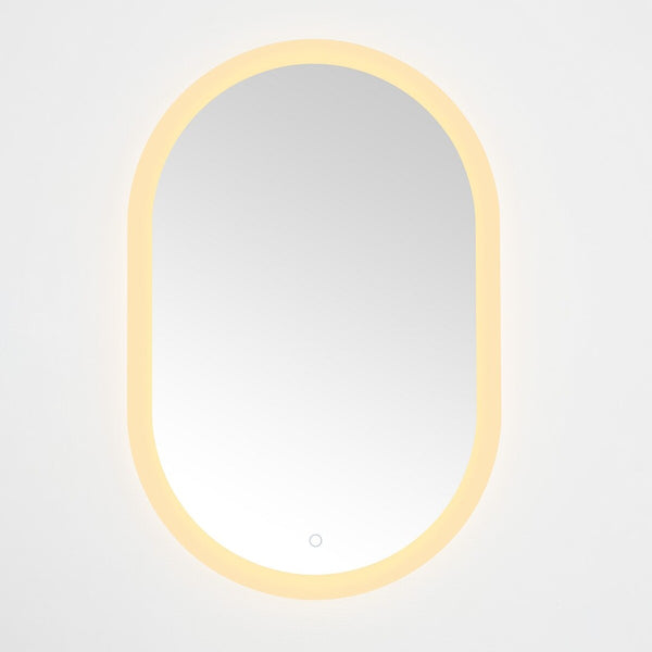 Safavieh Wes, 24 Inch, Silver/White, Aluminum Led Mirror  Silver  / White Metal LMR1009A