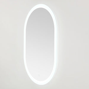 Safavieh Wes, 24 Inch, Silver/White, Aluminum Led Mirror  Silver  / White Metal LMR1009A