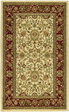 Lyndhurst Lnh212  Power Loomed Polypropylene Pile Rug Ivory / Red