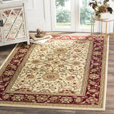 Lyndhurst Lnh212  Power Loomed Polypropylene Pile Rug Ivory / Red