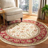 Lyndhurst Lnh212  Power Loomed Polypropylene Pile Rug Ivory / Red