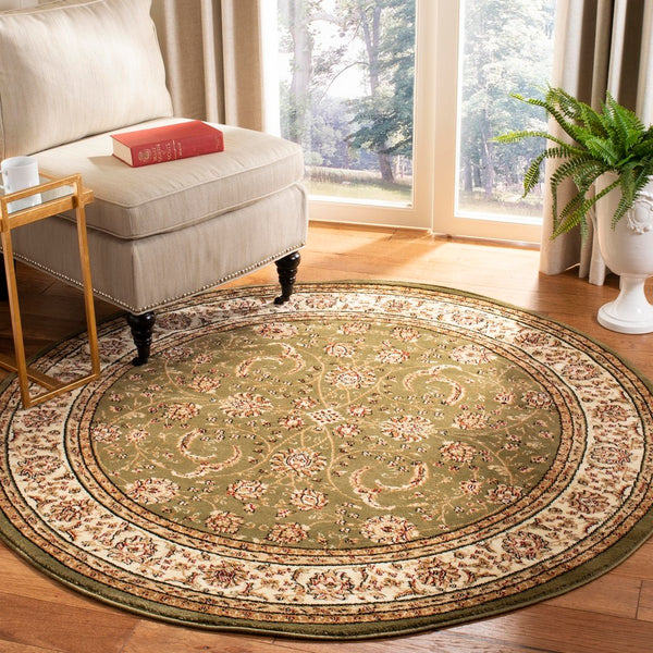 Lyndhurst Lnh219  Power Loomed Polypropylene Pile Rug Sage / Ivory