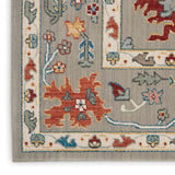 Nourison Parisa PSA03 French Country Machine Made Loom-woven Indoor Area Rug Grey 9'9" x 13'9" 99446858191