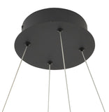 Bethel Black LED Chandelier in Metal & Acrylic