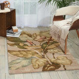 Nourison Tropics TS04 Floral Handmade Tufted Indoor Area Rug Beige 3'6" x 5'6" 99446817990