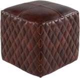 Leonardo LOPF-001 Traditional Leather, Wood, Felt Pouf