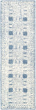 Louvre LOU-2300 Traditional Wool Rug LOU2300-268 Navy, Cream, Ice Blue 100% Wool 2'6" x 8'