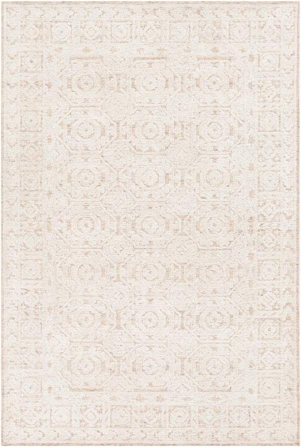 Louvre LOU-2301 Traditional Wool Rug LOU2301-912 Khaki, Cream 100% Wool 9' x 12'